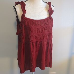 🆕️ Maurices Sleeveless Ruffled Flowy Top / XL